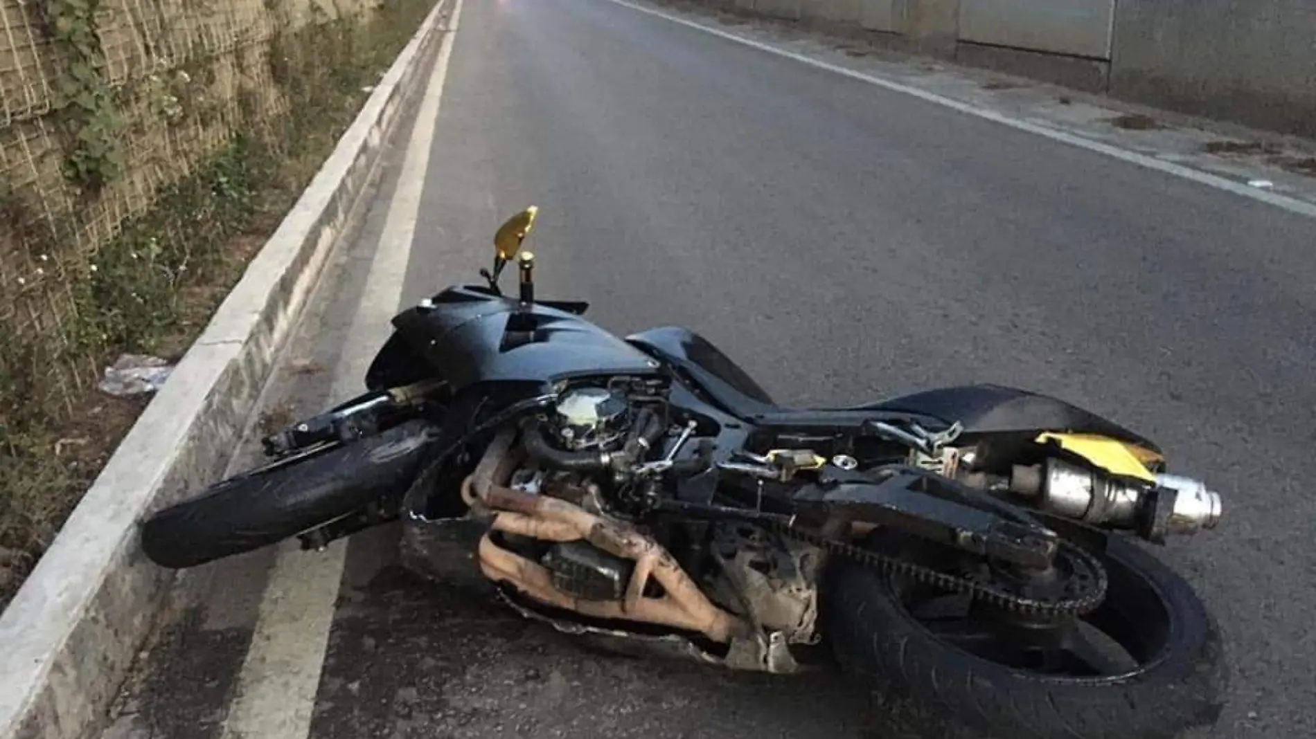 motociclista accidente grave